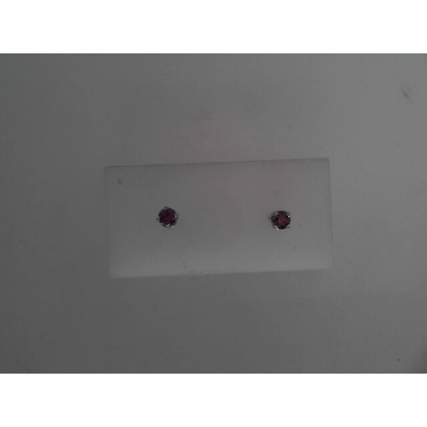 Sterling Silver Synthetic Amethyst Stud Earrings Morin Jewelers Southbridge, MA