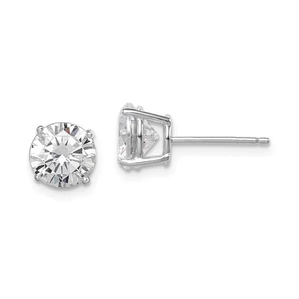 Sterling Silver CZ Stud Earrings Morin Jewelers Southbridge, MA