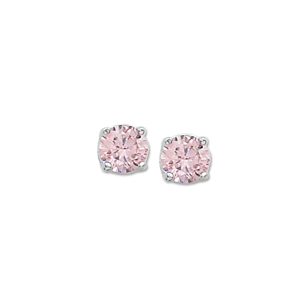 Sterling Silver Pink Tourmaline Stud Earrings Morin Jewelers Southbridge, MA