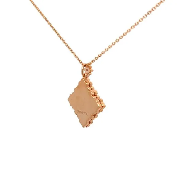 Rose Overlay Pendant with CZ Image 3 Morin Jewelers Southbridge, MA