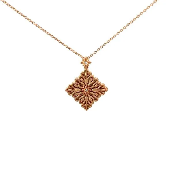 Rose Overlay Pendant with CZ Morin Jewelers Southbridge, MA