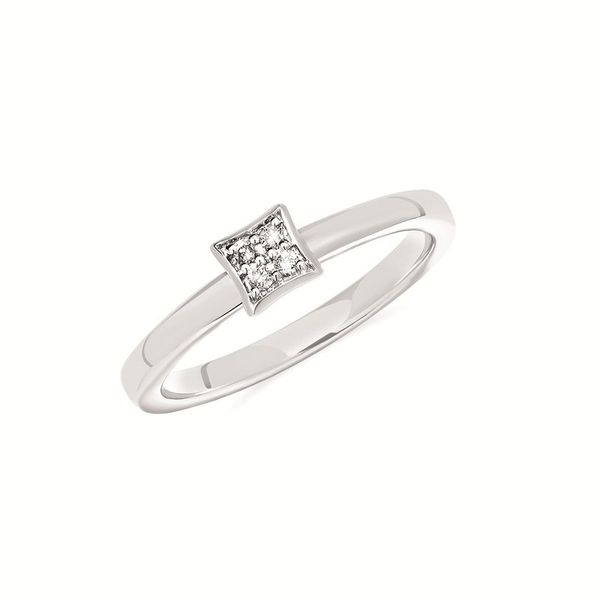 Sterling Silver Diamond Stackable Ring Morin Jewelers Southbridge, MA