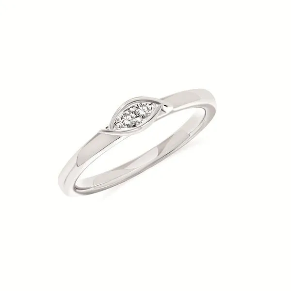 Sterling Silver Diamond Stackable Ring Morin Jewelers Southbridge, MA