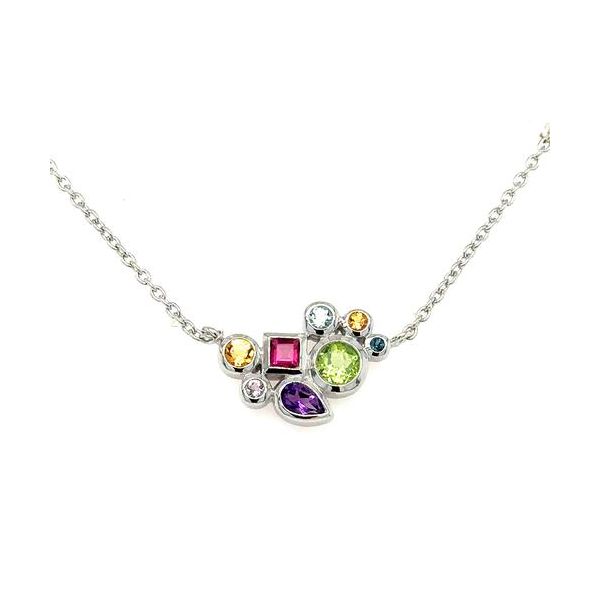 Sterling Silver Multi Colored Gemstone Pendant Morin Jewelers Southbridge, MA
