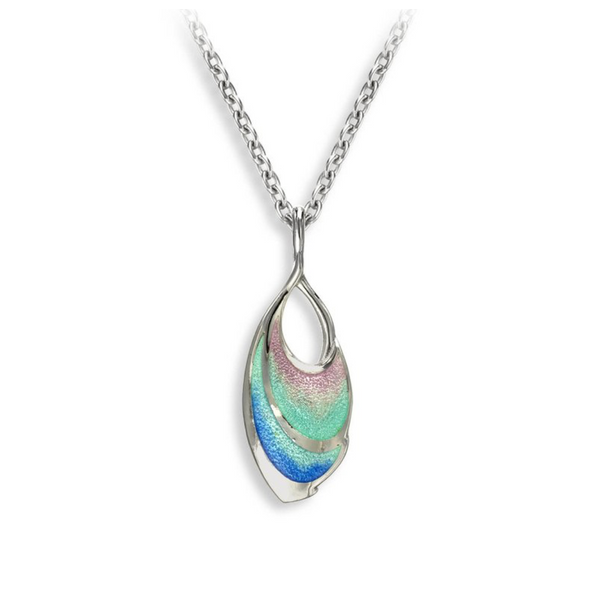 Blue Oval Necklace - Watercolors Morin Jewelers Southbridge, MA