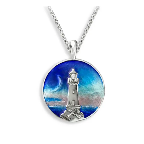 Blue Lighthouse Necklace Morin Jewelers Southbridge, MA