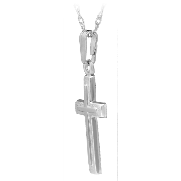 Sterling Silver Cross Chain Necklace Image 2 Morin Jewelers Southbridge, MA