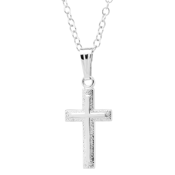 Sterling Silver Cross Chain Necklace Image 3 Morin Jewelers Southbridge, MA