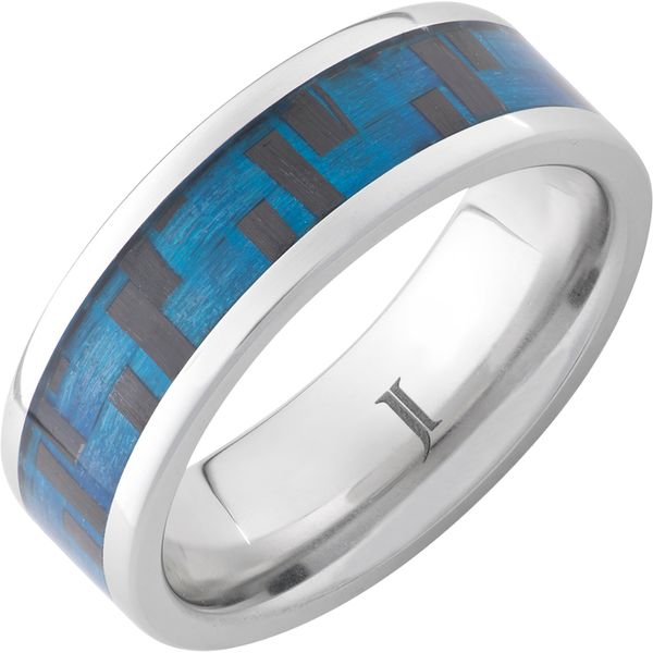 Cyber Blue Serinium 8mm Blue Carbon Fiber Morin Jewelers Southbridge, MA