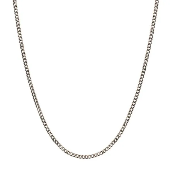 INOX Titanium Flat Curb Chain 3.5mm 18" Necklace Image 2 Morin Jewelers Southbridge, MA