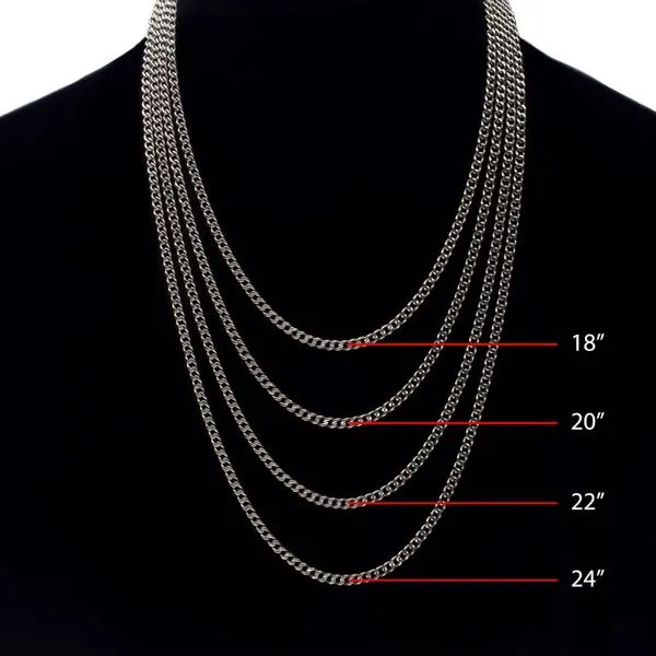 INOX Titanium Flat Curb Chain 3.5mm 18" Necklace Image 4 Morin Jewelers Southbridge, MA