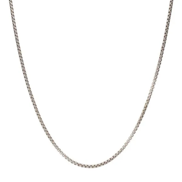 INOX Jewelry Stainless Steel Box Chain Necklace Image 2 Morin Jewelers Southbridge, MA