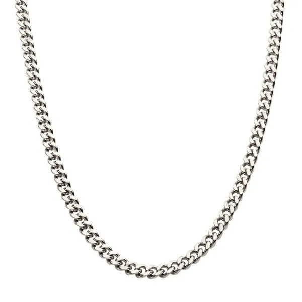 INOX Men's Stainless Steel Miami Cuban Link Chain Necklace Image 2 Morin Jewelers Southbridge, MA