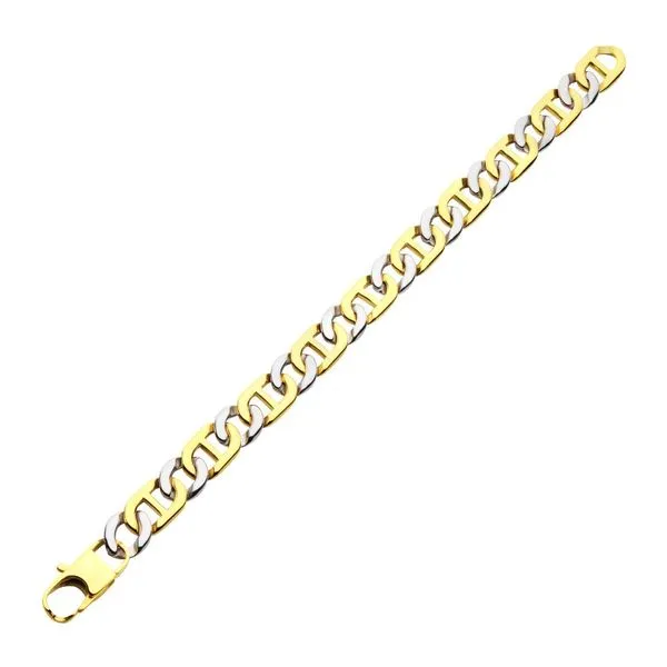 INOX 18K Gold IP Stainless Steel 11mm Mariner Link Two-To...