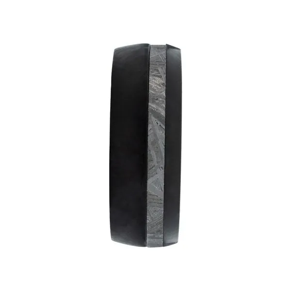INOX 8mm Black IP Comfort Fit Ring with 2mm Meteorite Inlay 8mm comfort fit Size 10 Image 3 Morin Jewelers Southbridge, MA