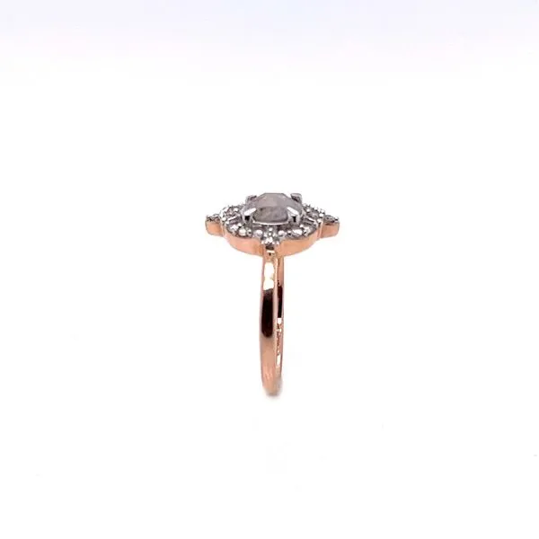1.06ct Salt & Pepper Round Diamond Ring with Ornate Halo Image 2 Morris Jewelry Bowling Green, KY