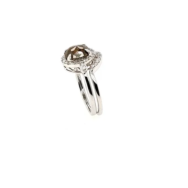 1.59ct Oval Salt & Pepper Diamond Band with Halo (Set) Image 2 Morris Jewelry Bowling Green, KY