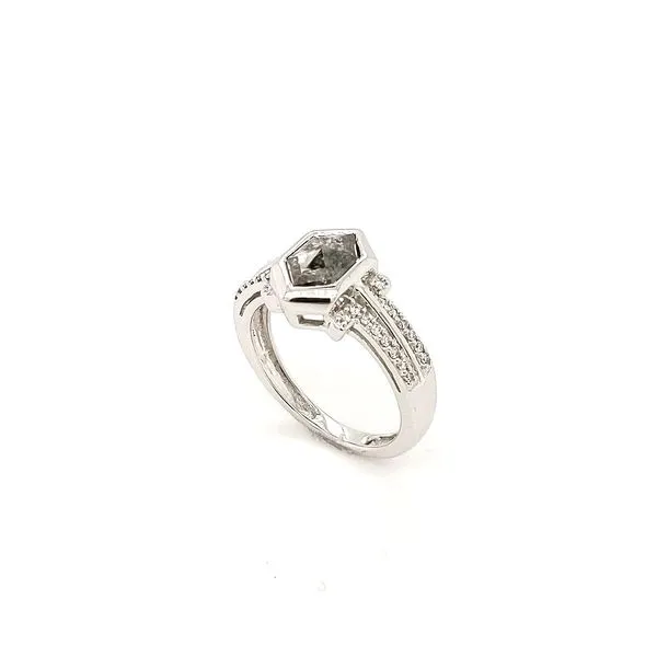 1.29ct Hexagon Salt & Pepper Diamond Ring Image 2 Morris Jewelry Bowling Green, KY