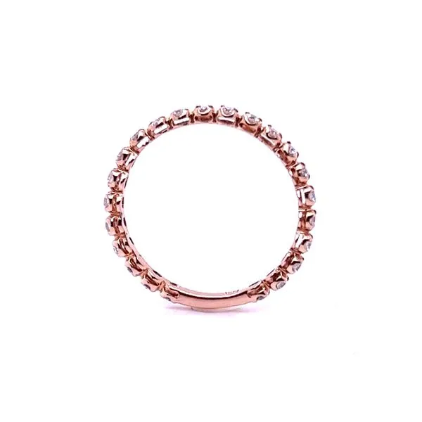 14K Rose Gold 0.50ctw Diamond 3/4 Around Basket Style Band Image 2 Morris Jewelry Bowling Green, KY