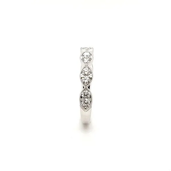0.50ctw Round Diamond Marquise Style Band with Milgrain Image 4 Morris Jewelry Bowling Green, KY