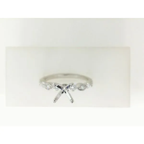 0.23ctw Round Diamond Marquise Style Semi-Mount with Milgrain Morris Jewelry Bowling Green, KY