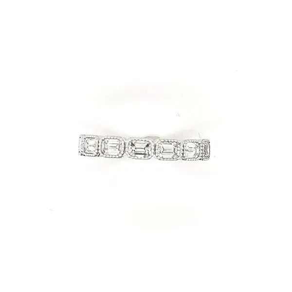 14K White Gold East-West Set Emerald Cut1.02ctw Diamond Ring Image 5 Morris Jewelry Bowling Green, KY