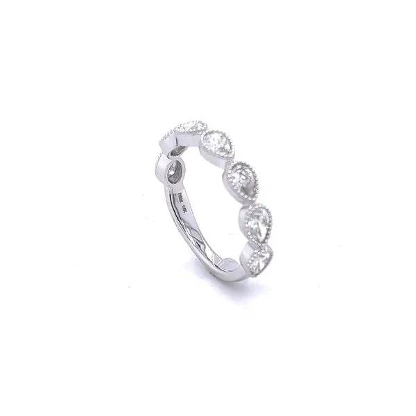 14K White Gold Princess Segment 1.07ctw Diamond Band Image 2 Morris Jewelry Bowling Green, KY