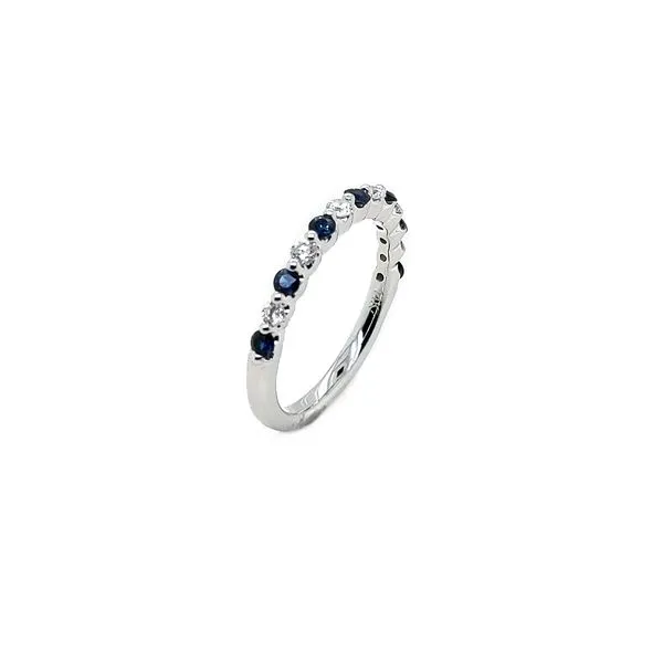 0.35 ctw Round AAA Sapphire and 0.23 ctw Round Diamond Floating Style Band Morris Jewelry Bowling Green, KY