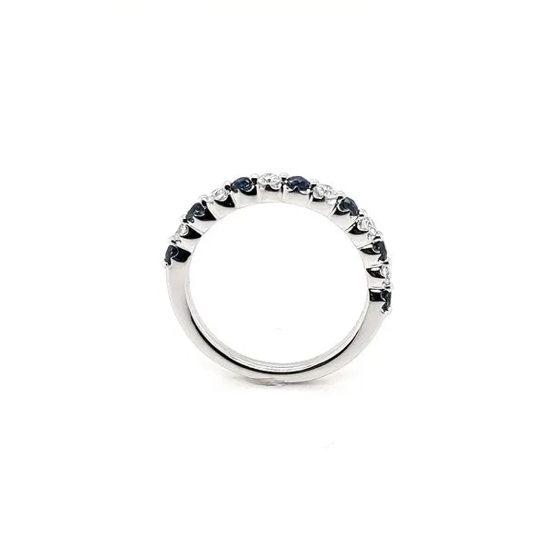 0.35 ctw Round AAA Sapphire and 0.23 ctw Round Diamond Floating Style Band Image 2 Morris Jewelry Bowling Green, KY