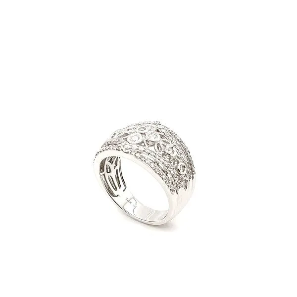 0.60ctw Diamond Wide 14K White Gold Wide Ring Image 5 Morris Jewelry Bowling Green, KY