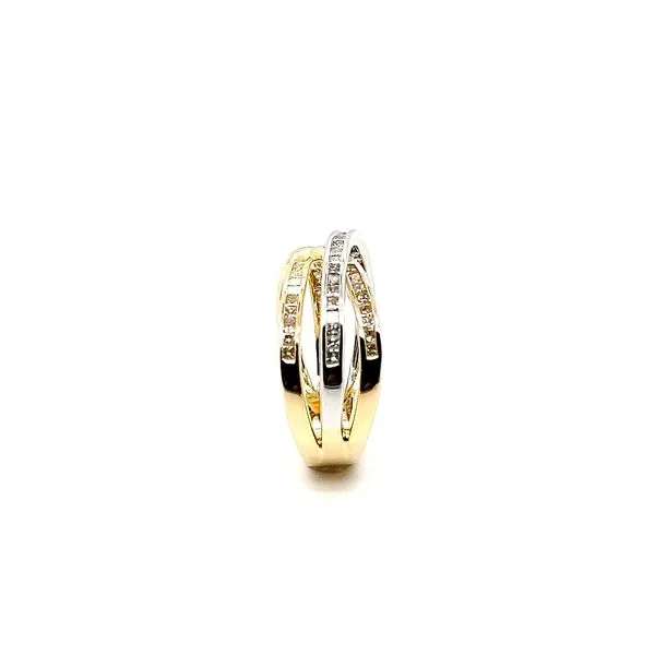 Two-Tone Gold Tri-pass 0.83ctw Diamond Ring Image 4 Morris Jewelry Bowling Green, KY
