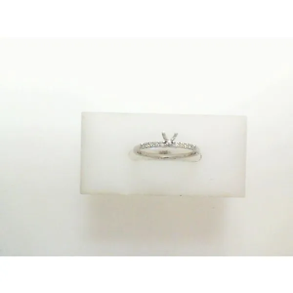 14K White Gold 0.10ctw Diamond Solitaire Semi-Mount Ring Image 2 Morris Jewelry Bowling Green, KY