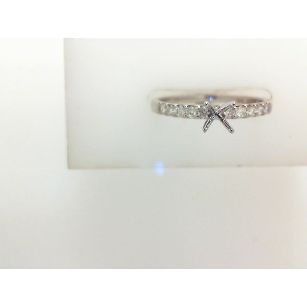 14K White Gold 0.20ctw Diamond Semi-Mount Engagement Ring Morris Jewelry Bowling Green, KY