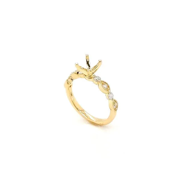 0.30ctw Round Diamond Marquise Style Semi-Mount with Milgrain Morris Jewelry Bowling Green, KY