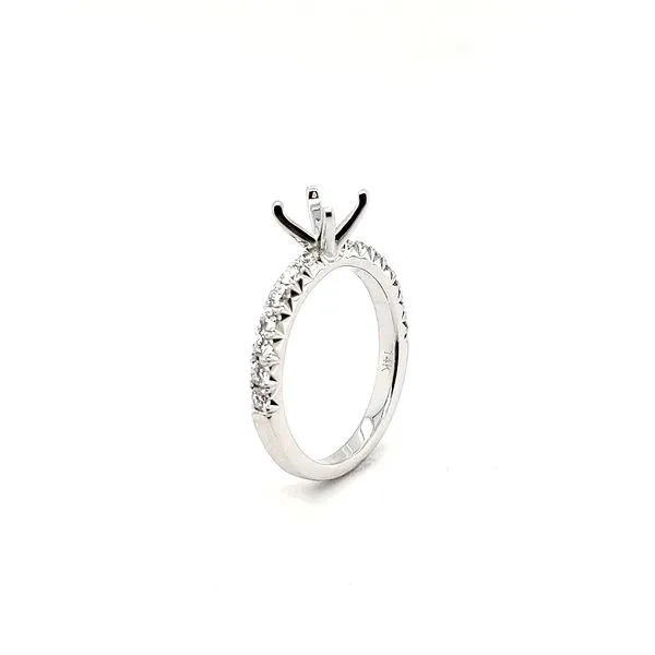 0.50ctw Round Diamond Scallop Style Semi-Mount Morris Jewelry Bowling Green, KY