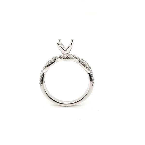 0.38ctw Diamond Twist Semi-Mount Engagement Ring Image 2 Morris Jewelry Bowling Green, KY
