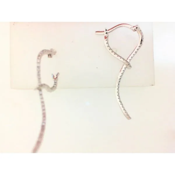 0.33ctw Diamond Twist Line 14K White Gold Earrings Morris Jewelry Bowling Green, KY