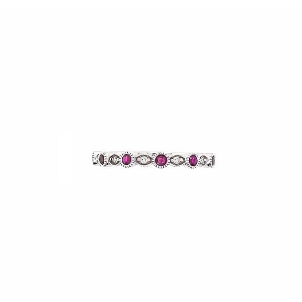 10K White Gold 0.04ctw Ruby & Diamond Ring Image 4 Morris Jewelry Bowling Green, KY