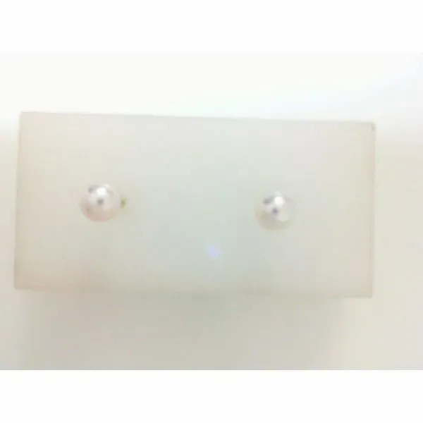 14K White Gold Akoya Pearl Studs 5-5.5mm Morris Jewelry Bowling Green, KY