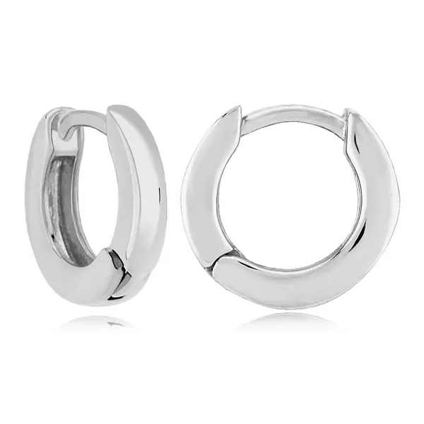 14K White Gold Hinged Hoop Earrings Morris Jewelry Bowling Green, KY