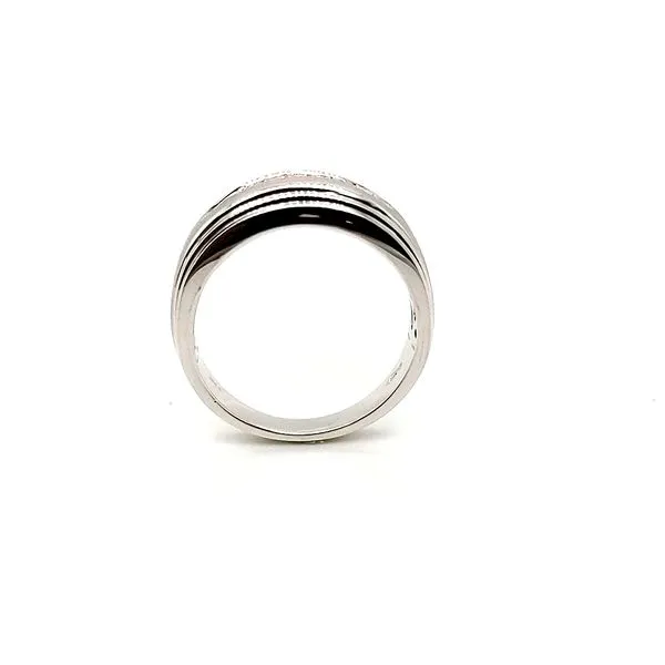 0.50ctw Diamond Chanel Style 10K White Gold Gents Ring Image 2 Morris Jewelry Bowling Green, KY