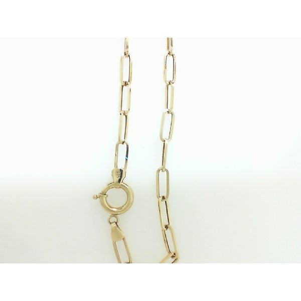 14K Yellow Gold Hollow Rolled Paper Clip Chain 20