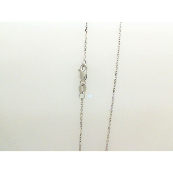 14K White Gold 0.80mm Cable Chain Adjustable 16