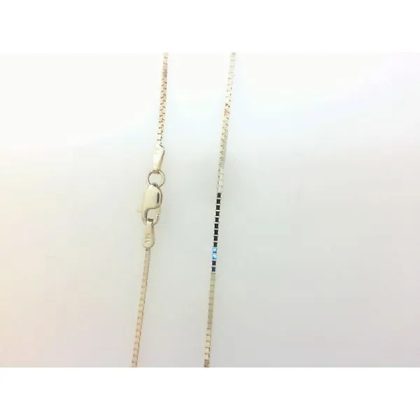 14K White Gold 0.60mm Box Chain 24
