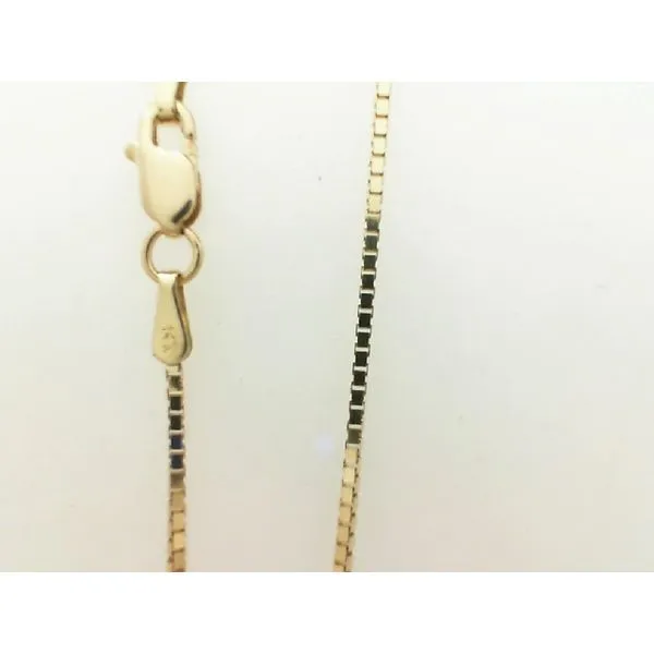 14K White Gold 0.60mm Box Chain 24