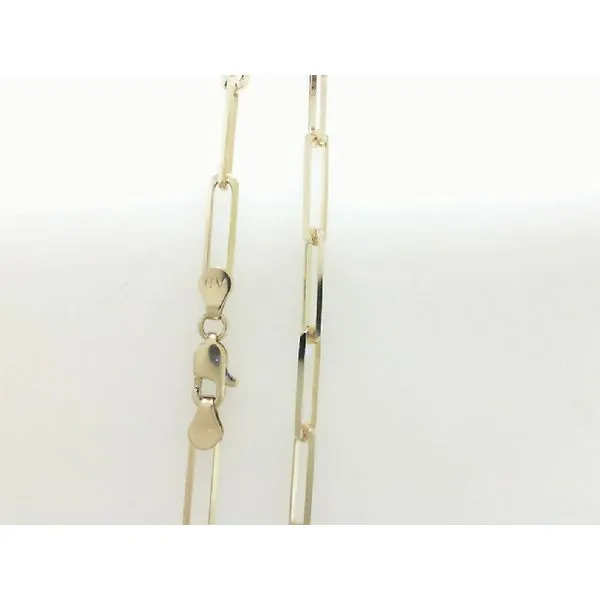 14K Yellow Gold Heavy Paper Clip Chain 20