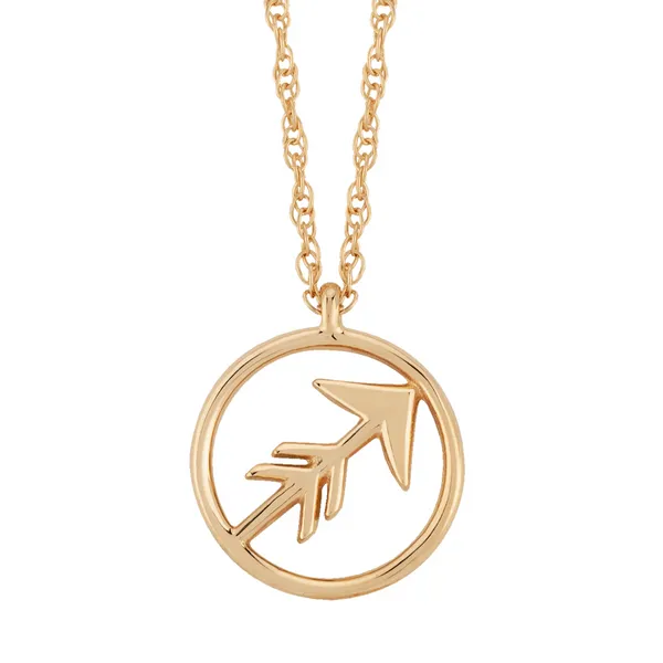 14K Yellow Gold Sagittarius Zodiac Pendant Morris Jewelry Bowling Green, KY