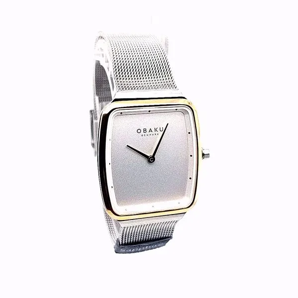 Obaku TERN LILLE - Two-Tone Stainless Steel 16mm 27x35mm White Dial with Sapphire Crystal 3 ATM Image 2 Morris Jewelry Bowling Green, KY