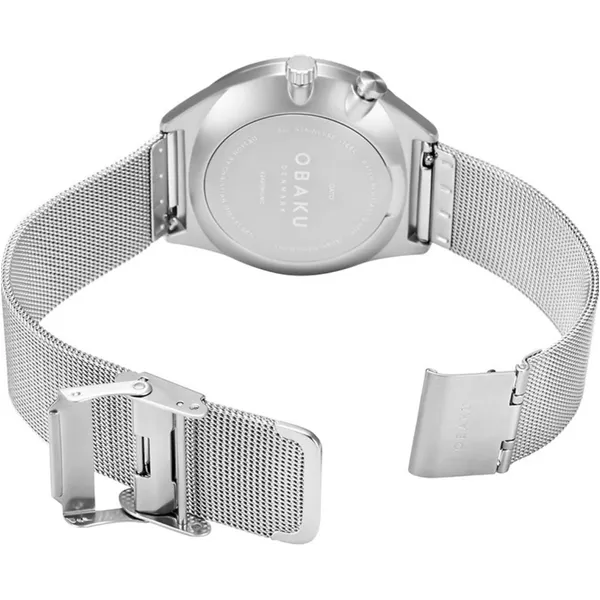 Obaku Dato - Steel Stainless Steel Mineral Crystal Mesh White (5 ATM) Image 3 Morris Jewelry Bowling Green, KY
