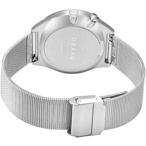 Obaku Dato - Steel Stainless Steel Mineral Crystal Mesh White (5 ATM) Image 4 Morris Jewelry Bowling Green, KY